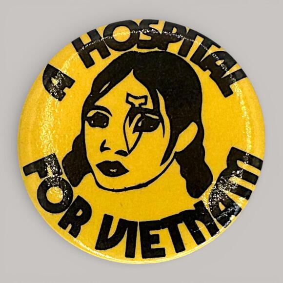 Other - North Vietnam Hospital Pin Anti USA War Badge Communist Propaganda USSR Pinback